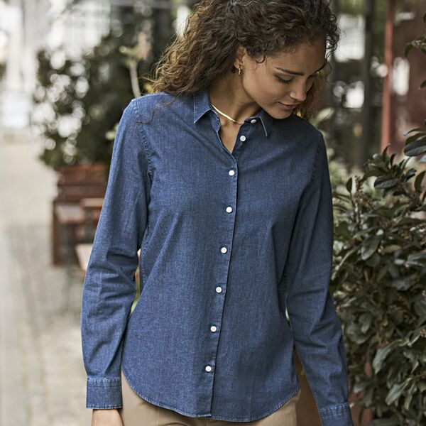 Tee Jays Ladies Denim Shirt Thumbnail