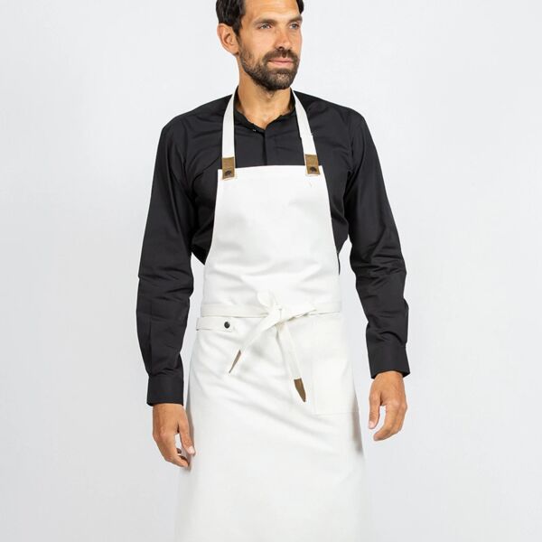 Le Chef Canvas Apron with Leather Tabs Thumbnail