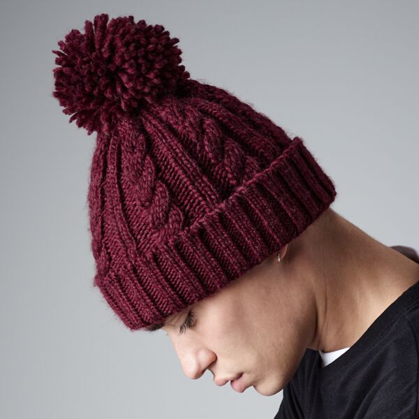 Beechfield Cable Knit Melange Beanie Thumbnail